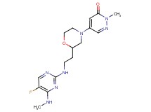 5-[2-(2-{[5-fluoro-4-(methylamino)-2-pyrimidinyl]amino}ethyl)-4-morpholinyl]-2-methyl-3(2H)-pyridazinone