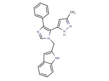 2-{[5-(3-methyl-1H-pyrazol-5-yl)-4-phenyl-1H-imidazol-1-yl]methyl}-1H-indole