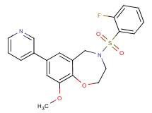4-[(2-fluorophenyl)sulfonyl]-9-methoxy-7-(3-pyridinyl)-2,3,4,5-tetrahydro-1,4-benzoxazepine