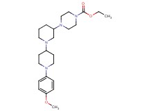 ethyl 4-[1'-(4-methoxyphenyl)-1,4'-bipiperidin-3-yl]-1-piperazinecarboxylate