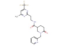 N-{2-[4-methyl-6-(trifluoromethyl)-2-pyrimidinyl]ethyl}-6-oxo-1-(2-pyridinylmethyl)-3-piperidinecarboxamide