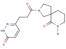 2-[3-(6-oxo-1,6-dihydro-3-pyridazinyl)propanoyl]-2,7-diazaspiro[4.5]decan-6-one
