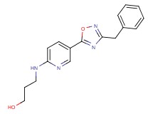 3-{[5-(3-benzyl-1,2,4-oxadiazol-5-yl)-2-pyridinyl]amino}-1-propanol