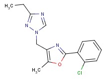 1-{[2-(2-chlorophenyl)-5-methyl-1,3-oxazol-4-yl]methyl}-3-ethyl-1H-1,2,4-triazole