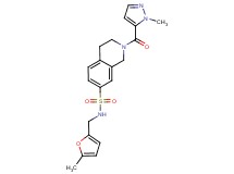 N-[(5-methyl-2-furyl)methyl]-2-[(1-methyl-1H-pyrazol-5-yl)carbonyl]-1,2,3,4-tetrahydroisoquinoline-7-sulfonamide