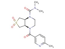 (4aR*,7aS*)-N,N-dimethyl-4-[(6-methyl-3-pyridinyl)carbonyl]hexahydrothieno[3,4-b]pyrazine-1(2H)-carboxamide 6,6-dioxide