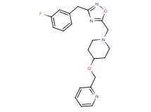 2-{[(1-{[3-(3-fluorobenzyl)-1,2,4-oxadiazol-5-yl]methyl}-4-piperidinyl)oxy]methyl}pyridine