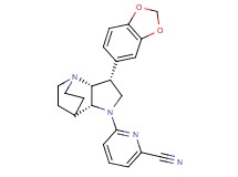 6-[(3R*,3aR*,7aR*)-3-(1,3-benzodioxol-5-yl)hexahydro-4,7-ethanopyrrolo[3,2-b]pyridin-1(2H)-yl]pyridine-2-carbonitrile