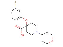 4-(3-fluorophenoxy)-1-(tetrahydro-2H-pyran-4-yl)piperidine-4-carboxylic acid