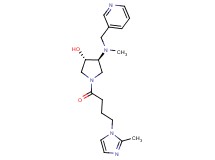 (3S*,4S*)-1-[4-(2-methyl-1H-imidazol-1-yl)butanoyl]-4-[methyl(3-pyridinylmethyl)amino]-3-pyrrolidinol