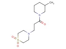 4-[3-(3-methylpiperidin-1-yl)-3-oxopropyl]thiomorpholine 1,1-dioxide