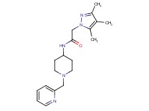 N-[1-(pyridin-2-ylmethyl)piperidin-4-yl]-2-(3,4,5-trimethyl-1H-pyrazol-1-yl)acetamide