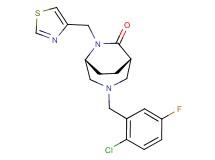 (1S*,5R*)-3-(2-chloro-5-fluorobenzyl)-6-(1,3-thiazol-4-ylmethyl)-3,6-diazabicyclo[3.2.2]nonan-7-one