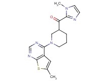 (1-methyl-1H-imidazol-2-yl)[1-(6-methylthieno[2,3-d]pyrimidin-4-yl)-3-piperidinyl]methanone