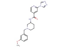 N-[1-(3-methoxybenzyl)-3-piperidinyl]-2-(4H-1,2,4-triazol-4-yl)isonicotinamide