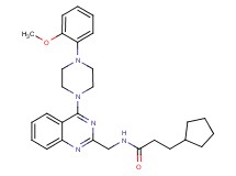 3-cyclopentyl-N-({4-[4-(2-methoxyphenyl)-1-piperazinyl]-2-quinazolinyl}methyl)propanamide