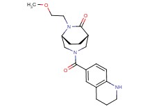 (1S*,5R*)-6-(2-methoxyethyl)-3-(1,2,3,4-tetrahydro-6-quinolinylcarbonyl)-3,6-diazabicyclo[3.2.2]nonan-7-one