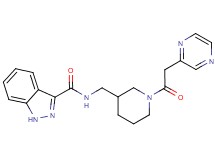 N-{[1-(2-pyrazin-2-ylacetyl)piperidin-3-yl]methyl}-1H-indazole-3-carboxamide
