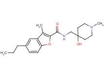 N-[(4-hydroxy-1-methyl-4-piperidinyl)methyl]-3-methyl-5-propyl-1-benzofuran-2-carboxamide