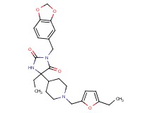3-(1,3-benzodioxol-5-ylmethyl)-5-ethyl-5-{1-[(5-ethyl-2-furyl)methyl]-4-piperidinyl}-2,4-imidazolidinedione