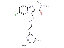 6-chloro-3-({[2-(4,6-dimethyl-2-pyrimidinyl)ethyl]amino}methyl)-N,N-dimethylimidazo[1,2-a]pyridine-2-carboxamide