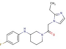 1-[(2-ethyl-1H-imidazol-1-yl)acetyl]-N-(4-fluorophenyl)-3-piperidinamine