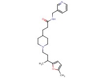 3-{1-[3-(5-methyl-2-furyl)butyl]-4-piperidinyl}-N-(3-pyridinylmethyl)propanamide