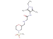 N-(1-ethyl-3,5-dimethyl-1H-pyrazol-4-yl)-2-({[4-(methylsulfonyl)morpholin-2-yl]methyl}amino)acetamide