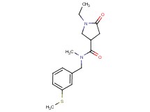 1-ethyl-N-methyl-N-[3-(methylthio)benzyl]-5-oxo-3-pyrrolidinecarboxamide