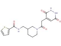 N-({1-[2-(3,6-dioxo-1,2,3,6-tetrahydropyridazin-4-yl)acetyl]piperidin-3-yl}methyl)thiophene-2-carboxamide