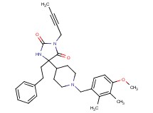 3-(2-butyn-1-yl)-5-[1-(4-methoxy-2,3-dimethylbenzyl)-4-piperidinyl]-5-(2-phenylethyl)-2,4-imidazolidinedione