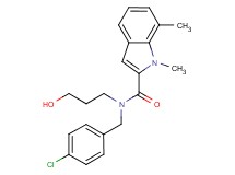 N-(4-chlorobenzyl)-N-(3-hydroxypropyl)-1,7-dimethyl-1H-indole-2-carboxamide
