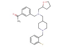 1-(3-{[{[1-(2-fluorobenzyl)-4-piperidinyl]methyl}(tetrahydro-2-furanylmethyl)amino]methyl}phenyl)ethanone
