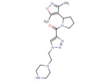 1-[2-(4-{[2-(3,5-dimethylisoxazol-4-yl)pyrrolidin-1-yl]carbonyl}-1H-1,2,3-triazol-1-yl)ethyl]piperazine