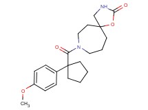 8-{[1-(4-methoxyphenyl)cyclopentyl]carbonyl}-1-oxa-3,8-diazaspiro[4.6]undecan-2-one