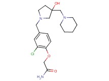 2-(2-chloro-4-{[3-hydroxy-3-(piperidin-1-ylmethyl)pyrrolidin-1-yl]methyl}phenoxy)acetamide