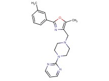2-(4-{[5-methyl-2-(3-methylphenyl)-1,3-oxazol-4-yl]methyl}-1-piperazinyl)pyrimidine