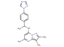 2,3,5-trimethyl-N-{1-[4-(1H-1,2,4-triazol-1-yl)phenyl]ethyl}pyrazolo[1,5-a]pyrimidin-7-amine