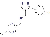 1-[3-(4-fluorophenyl)-1H-pyrazol-4-yl]-N-[(5-methylpyrazin-2-yl)methyl]methanamine
