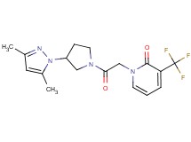 1-{2-[3-(3,5-dimethyl-1H-pyrazol-1-yl)pyrrolidin-1-yl]-2-oxoethyl}-3-(trifluoromethyl)pyridin-2(1H)-one