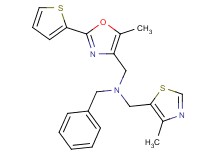 N-benzyl-1-(4-methyl-1,3-thiazol-5-yl)-N-{[5-methyl-2-(2-thienyl)-1,3-oxazol-4-yl]methyl}methanamine