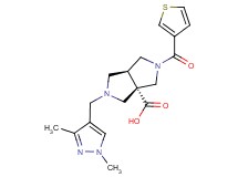 (3aS*,6aS*)-2-[(1,3-dimethyl-1H-pyrazol-4-yl)methyl]-5-(3-thienylcarbonyl)hexahydropyrrolo[3,4-c]pyrrole-3a(1H)-carboxylic acid
