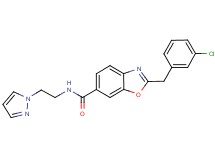 2-(3-chlorobenzyl)-N-[2-(1H-pyrazol-1-yl)ethyl]-1,3-benzoxazole-6-carboxamide