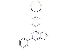 4-[4-(1,4-dithiepan-6-yl)-1-piperazinyl]-2-phenyl-6,7-dihydro-5H-cyclopenta[d]pyrimidine
