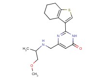 6-{[(2-methoxy-1-methylethyl)amino]methyl}-2-(4,5,6,7-tetrahydro-1-benzothien-3-yl)-4(3H)-pyrimidinone trifluoroacetate