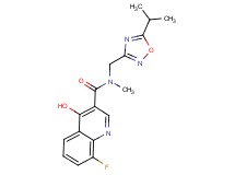 8-fluoro-4-hydroxy-N-[(5-isopropyl-1,2,4-oxadiazol-3-yl)methyl]-N-methyl-3-quinolinecarboxamide