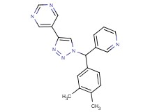 5-{1-[(3,4-dimethylphenyl)(pyridin-3-yl)methyl]-1H-1,2,3-triazol-4-yl}pyrimidine