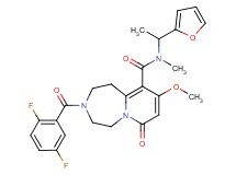 3-(2,5-difluorobenzoyl)-N-[1-(2-furyl)ethyl]-9-methoxy-N-methyl-7-oxo-1,2,3,4,5,7-hexahydropyrido[1,2-d][1,4]diazepine-10-carboxamide