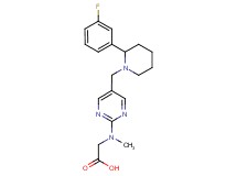 N-(5-{[2-(3-fluorophenyl)piperidin-1-yl]methyl}pyrimidin-2-yl)-N-methylglycine