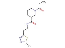 N-[2-(5-methyl-1,3,4-thiadiazol-2-yl)ethyl]-1-propionyl-3-piperidinecarboxamide